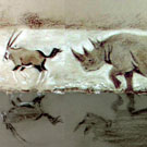 Thumb Spitzmaulnashorn am Wasserloch